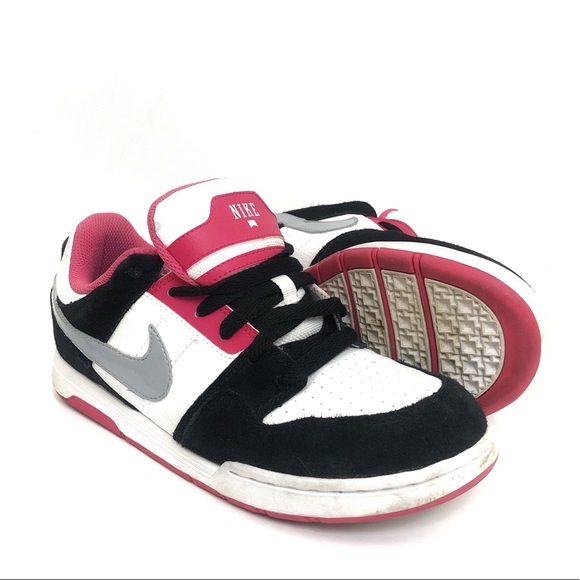 pink black and white nikes